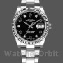 Unisex's Rolex Oyster Perpetual Date 34mm Unisex-115234-Black Diamond Dial Black Diamond