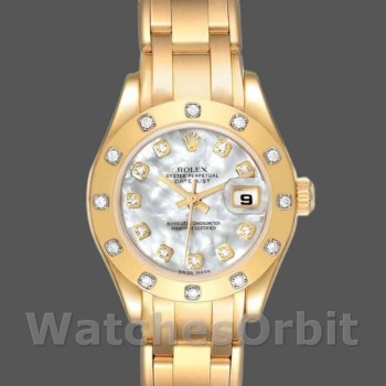 Women's Rolex Pearlmaster 29mm Women's-80318-MOP Diamond Dial Luxury