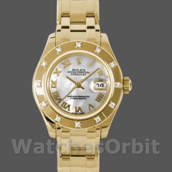 Women's Rolex Pearlmaster 29mm Women's-80318-White MOP Dial Luxury