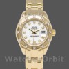 Womens Rolex Pearlmaster 29mm Womens-80318-Yellow Gold-White Dial Luxury Replica Image
