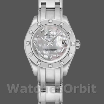 Women's Rolex Pearlmaster 29mm Women's-80319-MOP Roman Dial Luxury