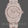 Mens Rolex Pearlmaster 39mm Mens-86405RBR-Everose Gold-Paved Diamond Dial Luxury Replica Image
