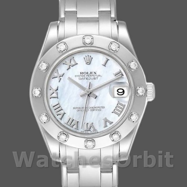 Womens Rolex Pearlmaster 34mm Womens-81319-MOP Dial Luxury Replica Image