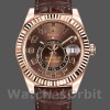 Mens Rolex Sky-Dweller 42mm Mens-326135-Chocolate Arabic Sunray Brown Dial Chocolate Replica Image
