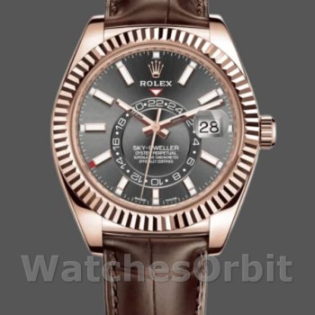 Men's Rolex Sky-Dweller 42mm Men's-326135-Dark Rhodium Dial Dark Rhodium
