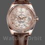 Men's Rolex Sky-Dweller 42mm Men's-326135-Sundust Dial-Rose Gold Sundust<br />
