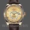 Mens Rolex Sky-Dweller 42mm Mens-326138-Champagne Arabic Dial-Yellow Gold Champagne Replica Image