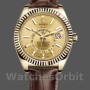 Men's Rolex Sky-Dweller 42mm Men's-326138-Champagne Dial-Yellow Gold Champagne<br />