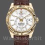 Men's Rolex Sky-Dweller 42mm Men's-326138-White Dial-Yellow Gold White
