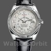 Mens Rolex Sky-Dweller 42mm Mens-326139-Ivory Roman Dial-Leather Strap Ivory<br /> Replica Image