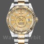 Men's Rolex Sky-Dweller 42mm Men's-326933-Champagne Dial-Stainless Steel Champagne