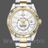 Mens Rolex Sky-Dweller 42mm Mens-326933-Stainless Steel-White Dial White Replica Image