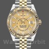 Mens Rolex Sky-Dweller 42mm Mens-326933-Stainless Steel & Yellow Gold-Champagne Dial Champagne Replica Image