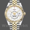 Mens Rolex Sky-Dweller 42mm Mens-326933-Stainless Steel & Yellow Gold-White Dial White Replica Image