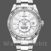 Mens Rolex Sky-Dweller 42mm Mens-326934-Stainless Steel-White Dial White Replica Image