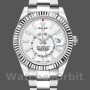 Men's Rolex Sky-Dweller 42mm Men's-326934-Stainless Steel-White Dial White
