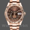 Mens Rolex Sky-Dweller 42mm Mens-326935-Everose Gold-Chocolate Arabic Dial Chocolate<br /> Replica Image