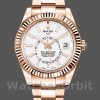 Mens Rolex Sky-Dweller 42mm Mens-326935-Rose Gold-White Dial White Replica Image