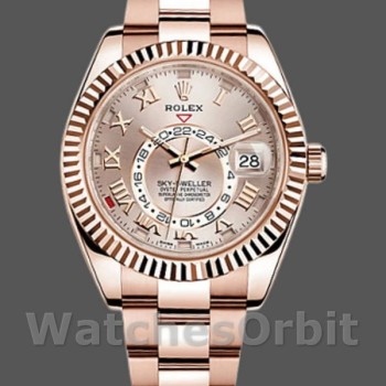 Men's Rolex Sky-Dweller 42mm Men's-326935-Sundust-Roman Numeral Dial Sundust<br />