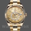 Mens Rolex Sky-Dweller 42mm Mens-326938-Yellow Gold-Champagne Arabic Dial Champagne<br /> Replica Image