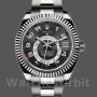 Men's Rolex Sky-Dweller 42mm Men's-326939-Fluted Bezel-Black Dial Black<br />
