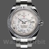 Mens Rolex Sky-Dweller 42mm Mens-326939-Fluted Bezel-Ivory Dial Ivory<br /> Replica Image