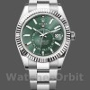 Mens Rolex Sky-Dweller 42mm Mens-336934-Fluted Bezel-Green Dial Green Replica Image