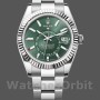 Men's Rolex Sky-Dweller 42mm Men's-336934-Fluted Bezel-Green Dial Green