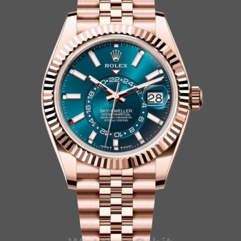 Men's Rolex Sky‑Dweller 42-m336935 0005, Everose Gold, Blue Green Dial, Men’s Blue Green Dial