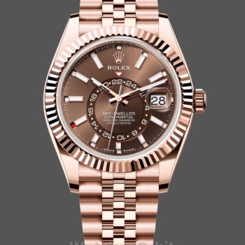 Men's Rolex Sky‑Dweller 42-m336935 0006, Everose Gold, Chocolate Dial Chocolate Dial
