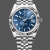 Mens Rolex Sky-Dweller 42mm-m336934 0006-Fluted Bezel-Blue Dial Blue Replica Image