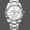 Unisex's Rolex Day Date 36-128236 0009, Fluted Bezel, Platinum Bracelet, Ice Blue
