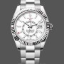 Unisex's Rolex Day Date 36-128236 0009, Fluted Bezel, Platinum Bracelet, Ice Blue