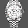 Mens Rolex Sky Dweller 42mm White Dial Fluted Bezel M336934 0004 Mens White Dial Replica Watch Image