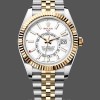 Women's Rolex Day Date 36-m128396TBR 0016, Platinum, Turquoise, Diamond‑Set Roman Dial, Diamond Bezel, Blue