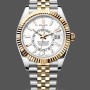 Women's Rolex Day Date 36-m128396TBR 0016, Platinum, Turquoise, Diamond‑Set Roman Dial, Diamond Bezel, Blue