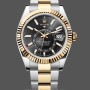 Men's Rolex Sky Dweller 42mm Yellow Rolesor Black Dial Oyster M336933 0003 Men's Black Dial