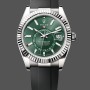Men's Rolex Sky Dweller 42mm Black Dial Rubber Strap M336239 0002 Men's Green Dial