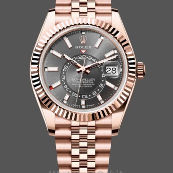 Men's Rolex Sky‑Dweller 42-M336935‑0008, Everose Gold & Slate Grey Dial Grey Dial
