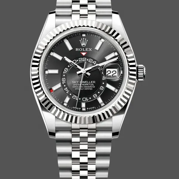 Mens Rolex Sky‑Dweller-m336934 0008, 42mm, Automatic, Jubilee, Black Dial Black Replica Watch Image