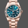 Mens Rolex Sky‑Dweller-m336935 0001, 42mm, 18K Everose Gold, Blue-green Replica Watch Image