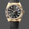Mens Rolex Sky‑Dweller-m336238 0002, 42mm, Yellow Gold, Black Dial, Men’s Black Replica Watch Image