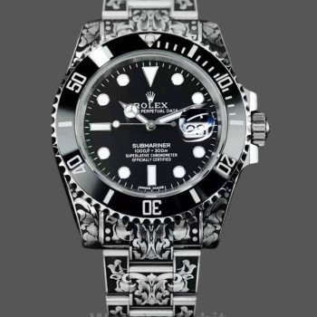 Men's Huckleberry Custom Rolex Submariner, Custom Edition, Black