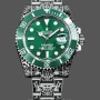 Men's Huckleberry Custom Rolex Submariner-Green, Custom Edition Green