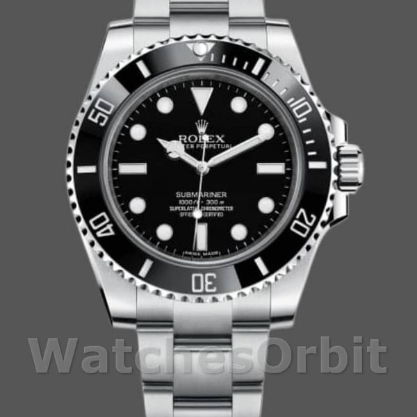 Mens Rolex Submariner 40mm Mens-114060-Stainless Steel-Black Dial Black Replica Image