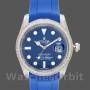 Men's Rolex Submariner 40mm Men's-116610-Blue Dial-Blue Rubber Strap Blue