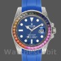 Men's Rolex Submariner 40mm Men's-116610-Blue Dial-Blue Rubber Strap Blue