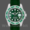 Mens Rolex Submariner 40mm Mens-116610-Green Dial-Rubber Strap Green Replica Image