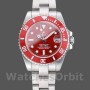 Men's Rolex Submariner 40mm Men's-116610-Stainless Steel-Red Dial Red