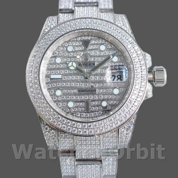 Mens Rolex Submariner-116610LN, Diamond Clad, Diamond Replica Watch Image